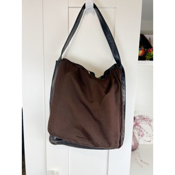 Vintage Coach 9466 Black Cowhide Leather Tote Shoulder Bag Whipstitch - Picture 7 of 10